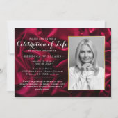 ブルゴーニュエレガントーの人生のお祝い 招待状 (正面)