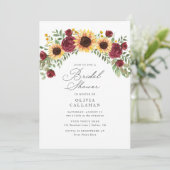 ブルゴーニュエレガントーひまわりフローラブライダルシャワー 招待状 (スタンド正面)