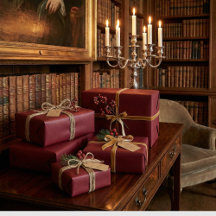 ブルゴーニュエレガントークラシックワインレッドギフトラップ