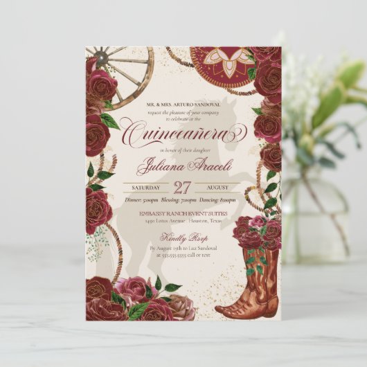 ブルゴーニュエレガントーバラシャルロブーツキンセアニェラ 招待状 (スタンド正面)