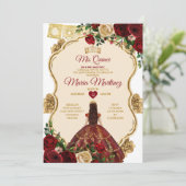 ブルゴーニュエレガントーバラプリンセス金ゴールドキンセアニラ 招待状 (スタンド正面)