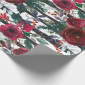 ブルゴーニュエレガントーバララージストライプクリスマス ラッピングペーパー (角)