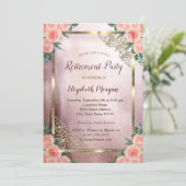 ブルゴーニュエレガントーバラ金ゴールドフレーム退職 招待状 (スタンド正面)