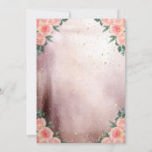 ブルゴーニュエレガントーバラ金ゴールドフレーム退職 招待状 (裏面)