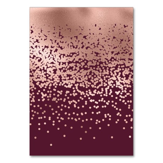 ブルゴーニュエレガントーバラ金ゴールド水玉模様勾配 テーブルナンバー (裏面)