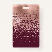 ブルゴーニュエレガントーバラ金ゴールド水玉模様勾配 バッジ (裏面)