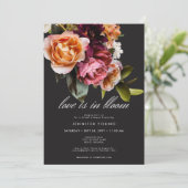 ブルゴーニュエレガントーピンクのフローラが開花シャワーで愛 招待状 (スタンド正面)