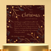 ブルゴーニュエレガントーファミリーモノグラムクリスマスカード シーズンカード