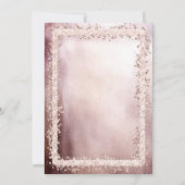 ブルゴーニュエレガントーフローラグリッターフレーム退職 招待状 (裏面)