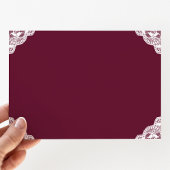 ブルゴーニュエレガントーフローラケーキ誕生日 招待状