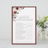 ブルゴーニュエレガントーフローラブライダルシャワーゲーム (スタンド正面)