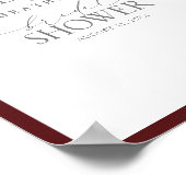 ブルゴーニュエレガントーフローラ水の色のシャワーへようこそ ポスター (角)