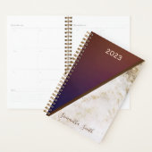 ブルゴーニュエレガントーマゼンタ金ゴールドキツネ大破2023 プランナー手帳 (ディスプレー)