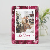 ブルゴーニュエレガントー写真スノーフレーク シーズンカード (スタンド正面)