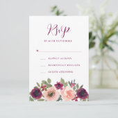 ブルゴーニュエレガントー水カラーフローラ 出欠カード (スタンド正面)