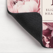 ブルゴーニュエレガントー水彩フローラモノグラム マウスパッド (コーナー)