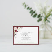 ブルゴーニュエレガントー水彩ブライダルシャワーゲーム エンクロージャーカード (スタンド正面)