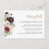 ブルゴーニュエレガントー海軍花模様が元気に祈る エンクロージャーカード (正面)