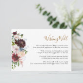 ブルゴーニュエレガントー海軍花模様が元気に祈る エンクロージャーカード (スタンド正面)