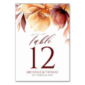 ブルゴーニュエレガントー秋の水の色フローラ テーブルナンバー (正面)