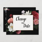 ブルゴーニュエレガントー色とピンク色の花が年代を変える ポストカード (正面/裏面)