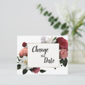 ブルゴーニュエレガントー色とピンク色の花が年代を変える ポストカード (スタンド正面)