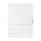 ブルゴーニュエレガントー赤面ピンクフローラ結婚ズ 招待状ベリーバンド (裏面例)