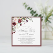 ブルゴーニュエレガントー赤面フローラ第1聖餐式 招待状 (スタンド正面)