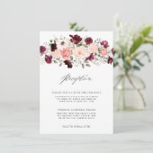 ブルゴーニュエレガントー赤面フローラ結婚披露宴 エンクロージャーカード (スタンド正面)
