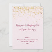 ブルゴーニュエレガントー金ゴールドオーナメントクリスマスカード (裏面)