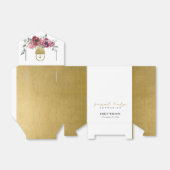 ブルゴーニュエレガントー金ゴールドフローラ初の聖餐式 フェイバーボックス (折り畳みなし)