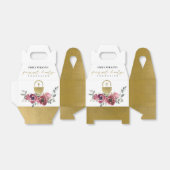 ブルゴーニュエレガントー金ゴールドフローラ初の聖餐式 フェイバーボックス (折り畳みなし)