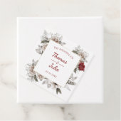 ブルゴーニュエレガントー&シルバーウォーターのカラーメッセージカード フェイバータグ (インサイチュ)