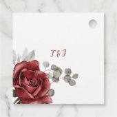 ブルゴーニュエレガントー&シルバーウォーターのカラーメッセージカード フェイバータグ (裏面)