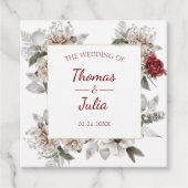 ブルゴーニュエレガントー&シルバーウォーターのカラーメッセージカード フェイバータグ (正面)