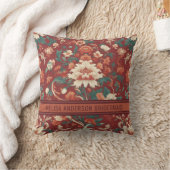 ブルゴーニュエレガントーChinoiserieフローラの花嫁 クッション (ブランケット)