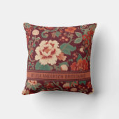 ブルゴーニュエレガントーChinoiserieフローラの花嫁 クッション (裏面)
