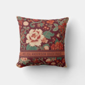 ブルゴーニュエレガントーChinoiserieフローラの花嫁 クッション (正面)
