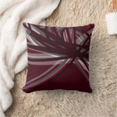 ブルゴーニュエレガント抽象芸術リボンデザイン クッション (ブランケット)