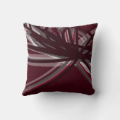 ブルゴーニュエレガント抽象芸術リボンデザイン クッション (裏面)