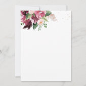 ブルゴーニュエレガント赤面ピンクリハーサルディナー 招待状 (裏面)