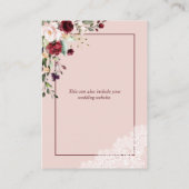 ブルゴーニュエレガント赤面ボタニカルレース詳細 エンクロージャーカード (裏面)