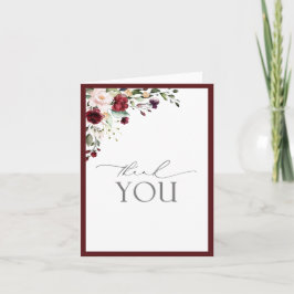 ブルゴーニュエレガント赤面書道ありがとう サンキューカード