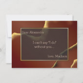 🤵ブルゴーニュエレガント金ゴールドイン抽象芸術結婚ズ (裏面)