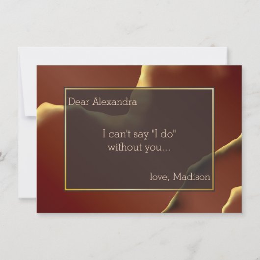 🤵ブルゴーニュエレガント金ゴールドイン抽象芸術結婚ズ (裏面)