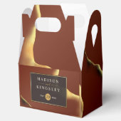 🤵ブルゴーニュエレガント金ゴールドイン抽象芸術結婚ズ フェイバーボックス (オープン)