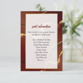 🤵ブルゴーニュエレガント金ゴールドイン抽象芸術結婚ズ 招待状 (スタンド正面)