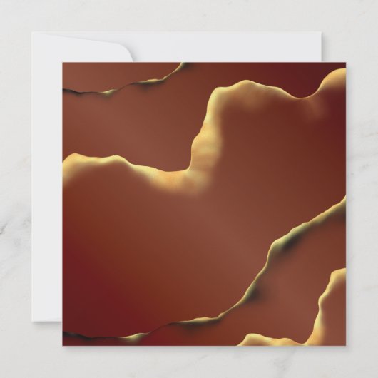 🤵ブルゴーニュエレガント金ゴールドイン抽象芸術結婚ズ 招待状 (裏面)