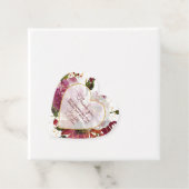 ブルゴーニュエレガント金ゴールド赤面ピンクフローラモダン フェイバータグ (インサイチュ)