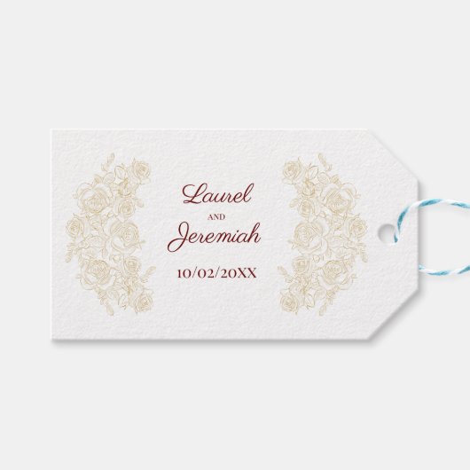 ブルゴーニュエレガント&ゴールデンバラギフトラベル ギフトタグ (正面(横))